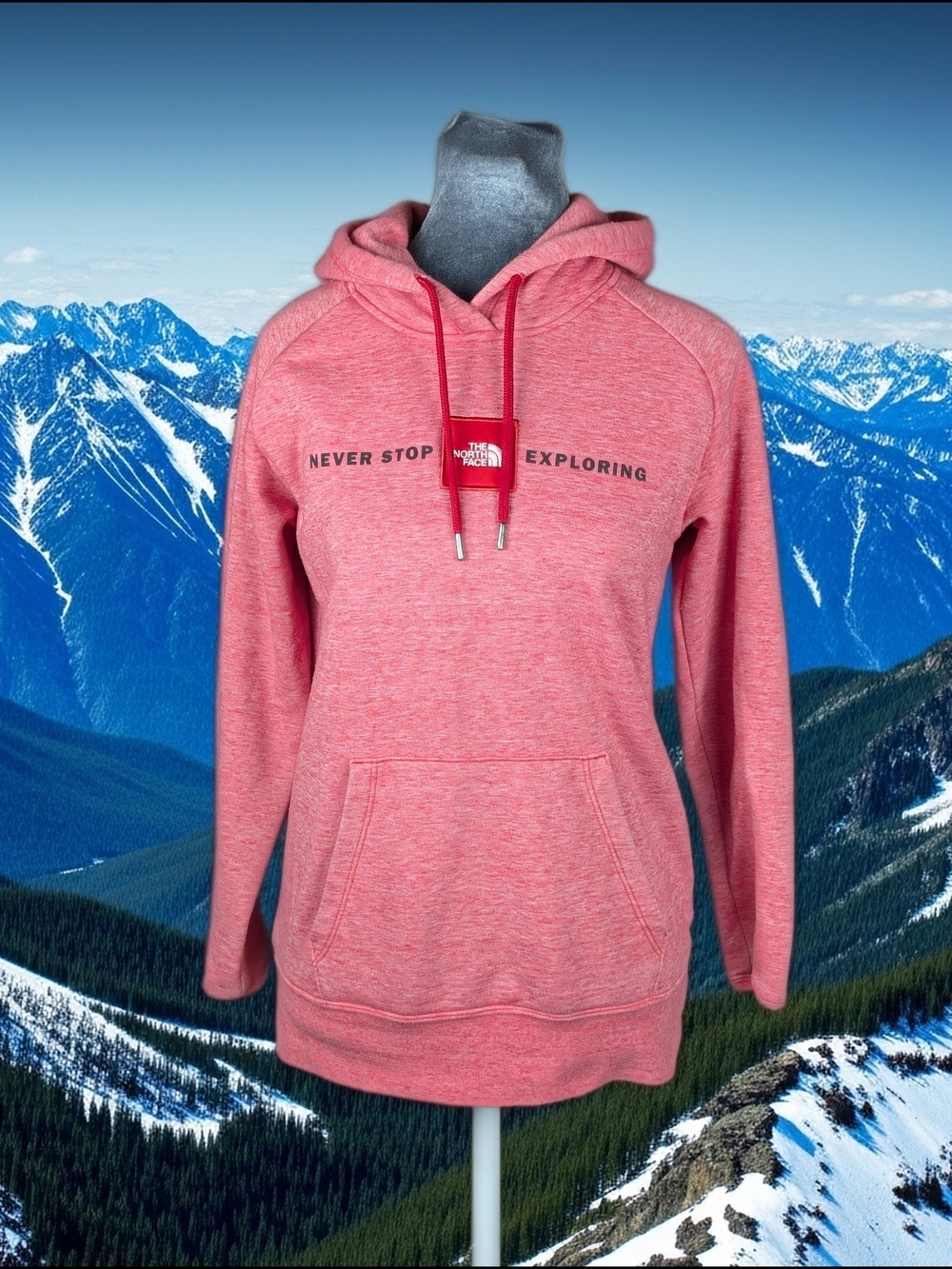 The North‎ Face Women's XS Never Stop Exploring Fleece Hoodie Heathered Pink